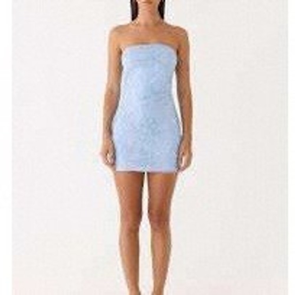 Peppermayo Dangerous Kind Beaded Mini Dress Blue Size 10 New With Tags